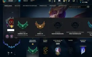 Esmeralda 4 com TODOS os champs e 343 Skins + 10 Vitoriosas