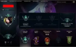CONTA LEAGUE OF LEGENDS (TODOS CHAMPS, 115 SKINS, PLAT 1)