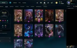 Conta League 762 skins, troca de e-mail up, valor negociável