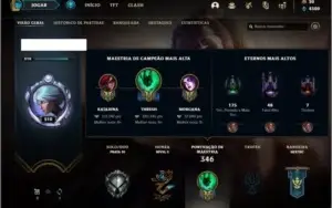 Conta prata 3 com 94 champs e 57 skins