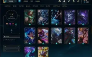 Conta prata 3 com 94 champs e 57 skins