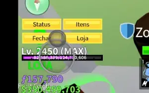 Conta de blox fruits de alto nível