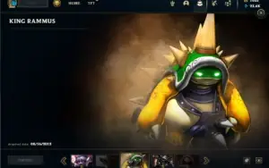 Prata 4 com 130 Champs e 119 Skin + Rammus Rei e Kayle Juiza
