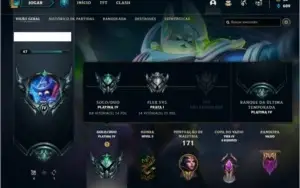 Conta Platina 4 com 26 Skins e 48 Champs
