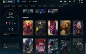 Conta Platina 4 com 26 Skins e 48 Champs