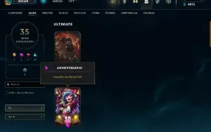 Conta League of legends de uso pessoal que não jogo mais