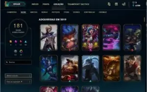 Gold, 181 Skins, All champs