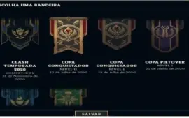 Conta League of Legends 151 campeões 220 skins platina 4
