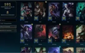 CONTA PLATINA 1 TODOS CHAMPS, 114 SKINS, LEVEL 326