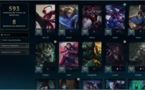 CONTA PLATINA 1 TODOS CHAMPS, 114 SKINS, LEVEL 326