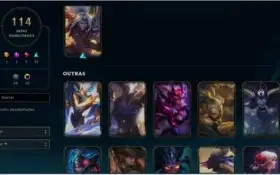 CONTA PLATINA 1 TODOS CHAMPS, 114 SKINS, LEVEL 326