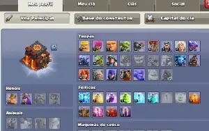 Conta Clash of Clans CV10+ Obstáculos raros na vila