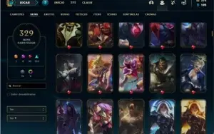 Conta prata 1 com TODOS os champs e 329 Skins + 5 Prestigios