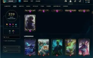 Conta prata 1 com TODOS os champs e 329 Skins + 5 Prestigios