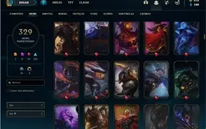 Conta prata 1 com TODOS os champs e 329 Skins + 5 Prestigios