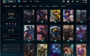 Conta prata 1 com TODOS os champs e 329 Skins + 5 Prestigios
