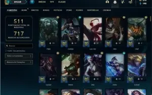 Conta prata 1 com TODOS os champs e 329 Skins + 5 Prestigios