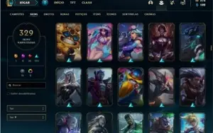 Conta prata 1 com TODOS os champs e 329 Skins + 5 Prestigios