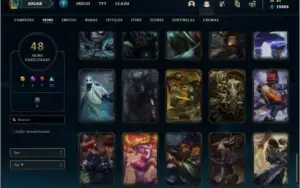Conta platina 4 com 48 skins e 75 champs ( MAIN SUPORTE )