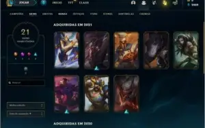 Conta lol 21 skins