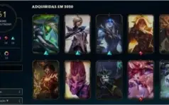 Conta League of Legends Platina 1 88 Campeões 61 Skins