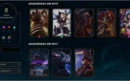 CONTA  bronze 4 com 8 skins e 25 champs