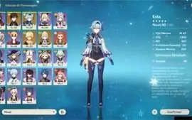RANK 52 / 3 Personagens 5⭐/ 19 Personagens 4⭐/ 1 Armas 5⭐ ++