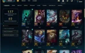 Conta ouro 2 com 53 skins e 59 champs
