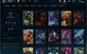 Conta ouro 2 com 53 skins e 59 champs
