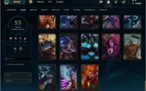 Conta ouro 2 com 53 skins e 59 champs