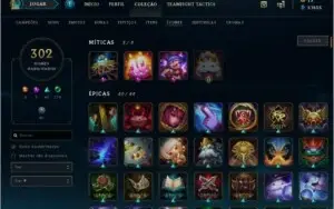 CONTA LOL LVL 242/ PLATINA 1/ TODOS OS CAMPEOES/ 231 SKINS