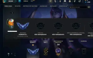 Diamante 1 ( 75 PDL ) com 37 Champs e 3 Skins