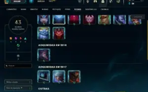 Mestre com 30 Champs e 5 Skins ( 205 PDL )