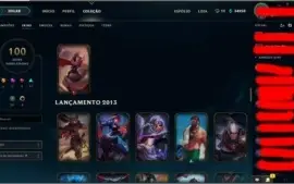 Conta League Of Legends 118 champs - 100 skins - 34.950 EA