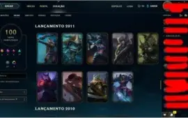 Conta League Of Legends 118 champs - 100 skins - 34.950 EA