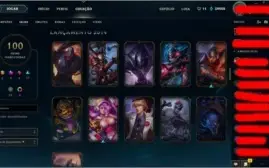 Conta League Of Legends 118 champs - 100 skins - 34.950 EA