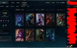 Conta League Of Legends 118 champs - 100 skins - 34.950 EA
