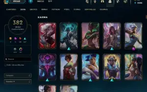 Conta league of legends com 382 (5 ultimetes/ 28 lendarias)