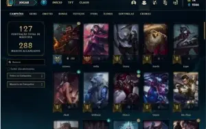 Conta prata 1 com 67 Champs e 37 Skins + 300k de Graves