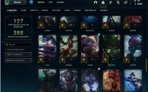 Conta prata 1 com 67 Champs e 37 Skins + 300k de Graves