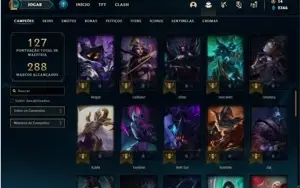 Conta prata 1 com 67 Champs e 37 Skins + 300k de Graves