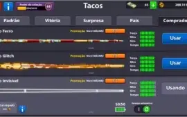 8 Ball Poll: Vendo contas miniclip com tacos Full.