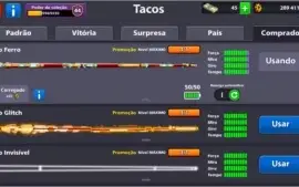 8 Ball Poll: Vendo contas miniclip com tacos Full.