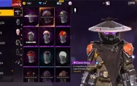 conta freefire mestre cheia de skin barata