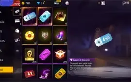 conta freefire mestre cheia de skin barata