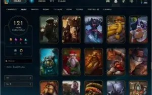CONTA LEAGUE OF LEGENDS - DIAMOND 3 - 121 SKINS