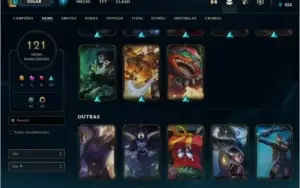 CONTA LEAGUE OF LEGENDS - DIAMOND 3 - 121 SKINS