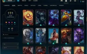 CONTA LEAGUE OF LEGENDS - DIAMOND 3 - 121 SKINS