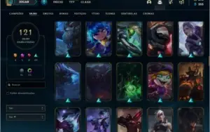 CONTA LEAGUE OF LEGENDS - DIAMOND 3 - 121 SKINS