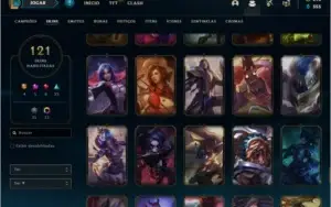 CONTA LEAGUE OF LEGENDS - DIAMOND 3 - 121 SKINS